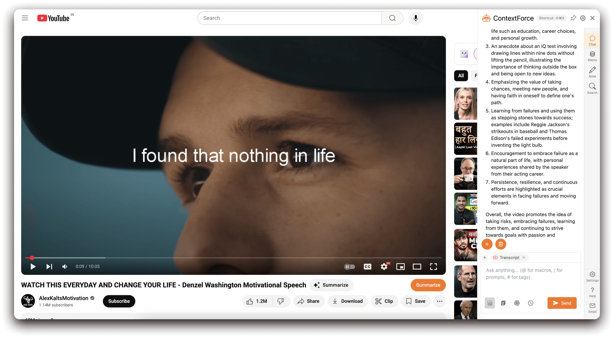 youtube summary screenshot